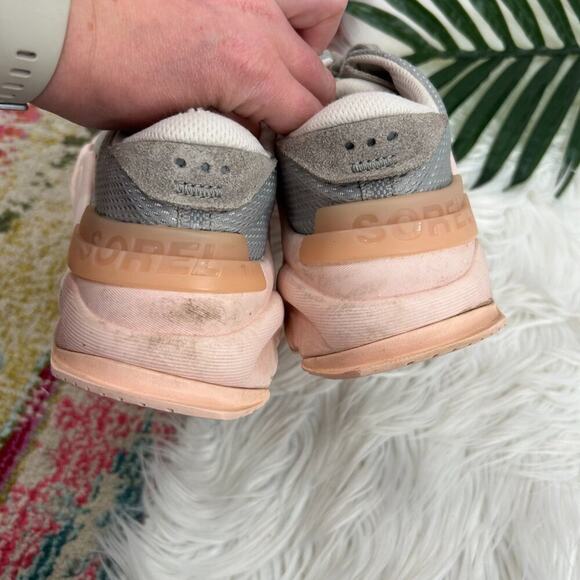 Sorel Gray Pink Kinetic Renegade Lace Sneaker 9 Sporty Activewear - Picture 8 of 10